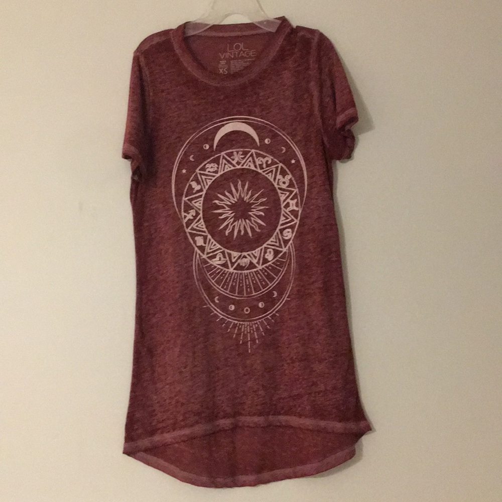 LOL VINTAGE maroon shirt